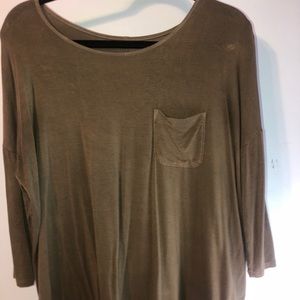 Mossimo Flowy Green Half Sleeve